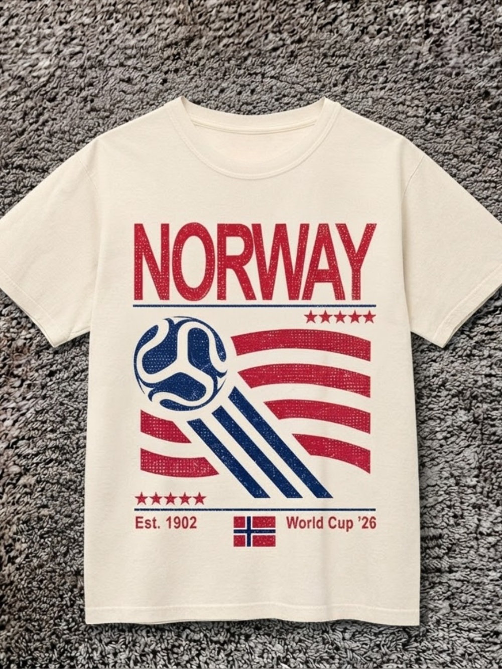 Vintage Norway Soccer Shirt, Retro 90s Flag Norway Team Soccer white off
